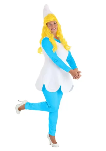 Vista 6 de Disfraz de Smurfette para Mujer de Los Pitufos Multicolor