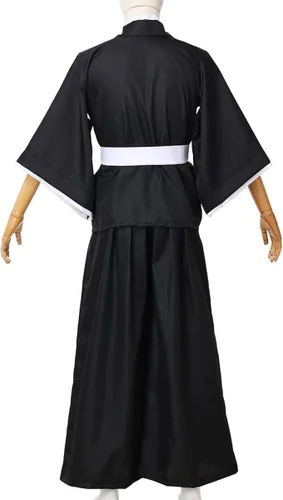 Vista 2 de GRACEART Kimono unisex de anime Yukata Kimono capa japonesa tradicional Samurai Hakama uniforme