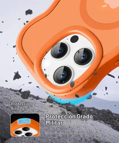 Vista 7 de Magsafe - Funda magnética para iPhone 12 Pro Max, compatible con Magsafe con marco ondulado, translúcido, mate, parte trasera dura, de silicona, a