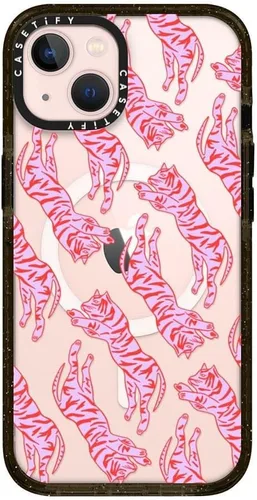 Vista 252 de CASETiFY Funda Impact para iPhone 13 [Protección contra caídas de grado militar 4X de 8.2 pies/Compatible con Magsafe] - #1 Mom - Transparente