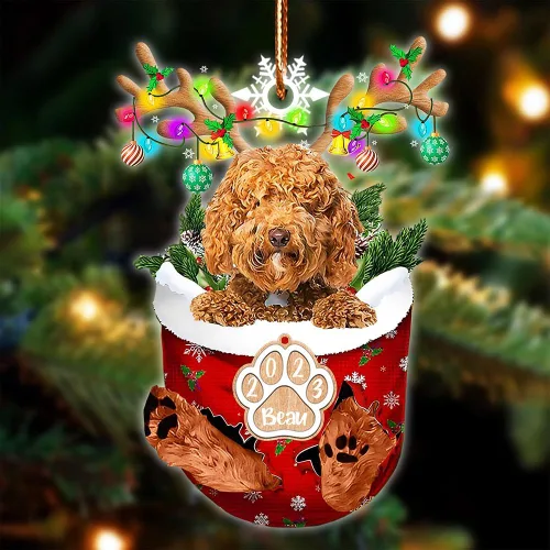 Vista 19 de NAZENTI Adorno Navideño de Bolsillo Personalizado de Affenpinscher en la Nieve, Adorno de Forma Acrílica de Perro, Adorno de Navidad 2023, Adorno