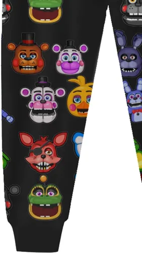 Vista 7 de Freddy's - Juego de camisa de juego para niños, camiseta y pantalones, 2 piezas, caricaturas, gráfico, casual, manga larga, ropa para el hogar de 4