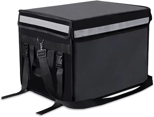 Vista 10 de TooCust Bolsas aisladas para entrega de alimentos, 16.5 x 11.4 x 11.8 pulgadas, bolsa de entrega de alimentos aislada comercial con división, bolsa