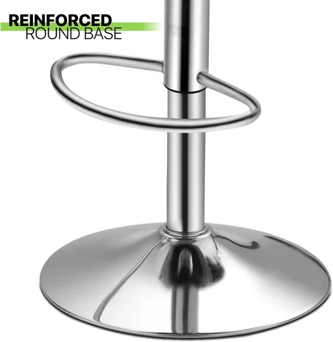 Vista 6 de Magshion Juego de 2 modernos taburetes de bar tapizados de terciopelo, taburetes de bar giratorios de altura ajustable para mostrador de cocina
