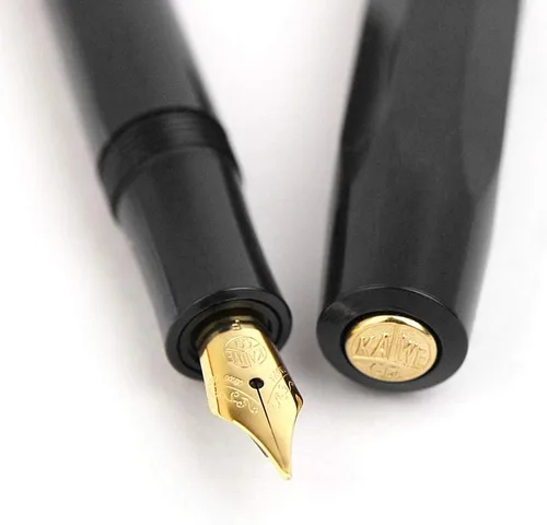 Vista 6 de Kaweco Pluma Estilográfica Sport Classic Negro, Punta Fina Deporte Octogonal Clip Oro.