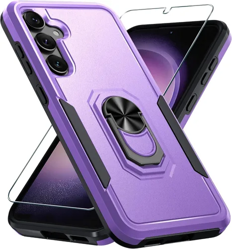 Vista 26 de Compatible con Samsung Galaxy S24/S25 Funda con Protector de Pantalla de Vidrio Templado, Resistente a Prueba de Golpes de Servicio Pesado Funda