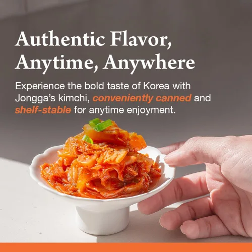 Vista 3 de [JONGGA] Lata de kimchi frito con repollo de 5.64 onzas (5.64 oz), kimchi enlatado, comida picante coreana (6)