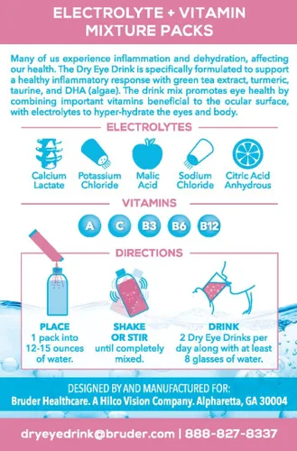 Vista 13 de l Hidratación definitiva para ojos secos l Paquetes de electrolitos en polvo sin azúcar l Mezclado con vitaminas, té verde, cúrcuma, taurina y DHA l