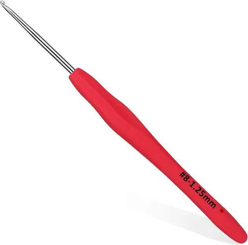 Vista 28 de SHWAKK Gancho de ganchillo pequeño, gancho ergonómico de encaje de 0.020 in, agujas de ganchillo pequeñas para manos artríticas, agujas de tejer
