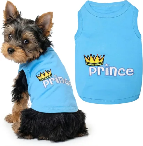 Vista 41 de Camiseta para perro Parisian Pet con palabras bordadas "Es mi cumpleaños" - Camiseta sin mangas para cumpleaños de perro - Chaleco ligero