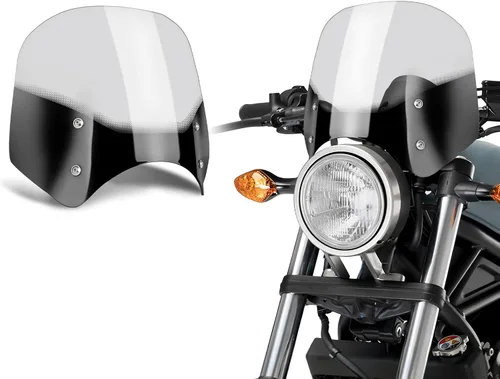 Vista 10 de Spoiler de Parabrisas para Motocicleta Deflector de Viento Deflector de Aire Pantalla para Rebel CMX300 / CMX 500 2017-2025, Deflector de Viento