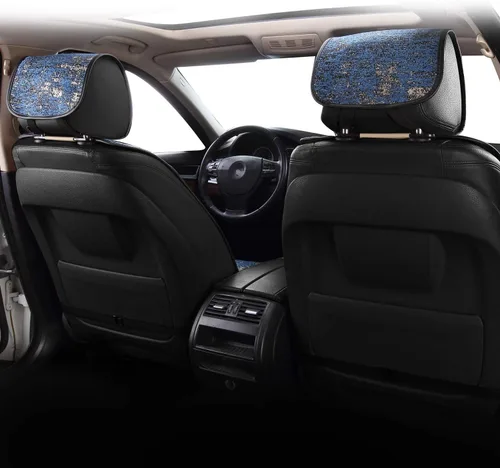 Vista 6 de Fundas de asiento de coche para 5 asientos, juego completo de cojín, ajuste universal para Toyota Dodge BMW, Nissan, Honda, Jeep, todos los sedán