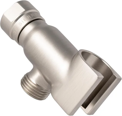 Vista 7 de High Sierra® - Soporte para cabezal de ducha de mano sin plomo de metal, acabado dorado cepillado Oro cepillado