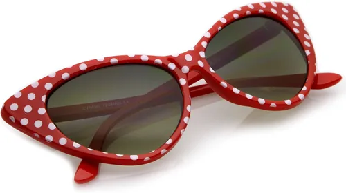 Vista 9 de zeroUV - Women's Retro Polka Dot Oversize Cat Eye Sunglasses 54mm