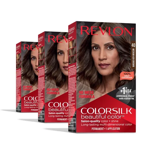 Vista 53 de Revlon ColorSilk Beautiful Color 41 marrón medio 1 ea (paquete de 5)