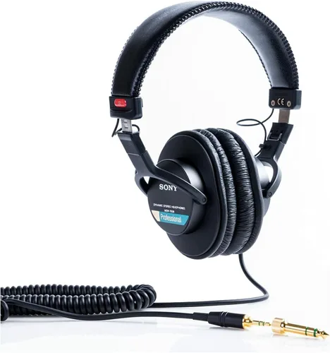Vista 7 de Sony MDR7506 MDR-7506 audífono grande profesional de diafragma con estuche blando
