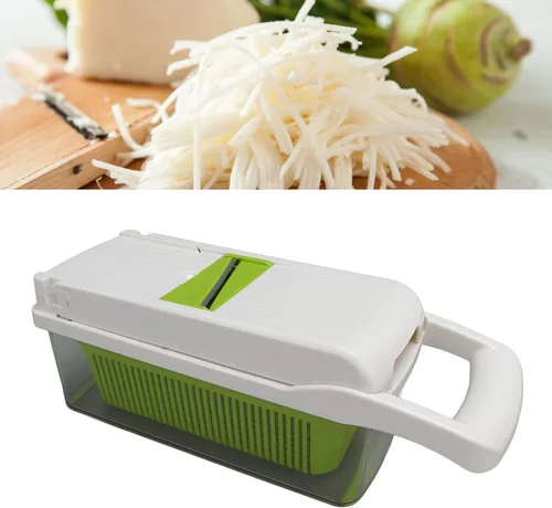 Vista 5 de Todo en picador de verduras, rebanador de verduras y rallador de queso, picador de verduras de cebolla C Food C, utensilios de cocina con pelador