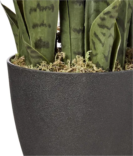 Vista 8 de Nearly Natural Sansevieria - Planta artificial de serpiente de 48 pulgadas, decoración de interior y oficina con maceta para sala de estar