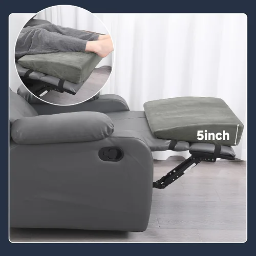 Vista 5 de Almohada de cuña para reclinar, almohada para las piernas de espuma extra grande con cojín de reposapiés ajustable, almohada de cuña para elevación