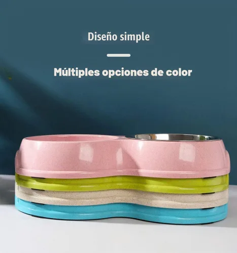 Vista 7 de Tineer Cuenco de acero inoxidable para mascotas de alimentación lenta para Blanco