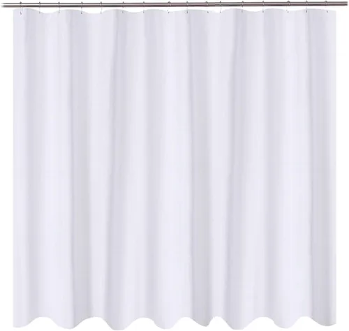 Vista 77 de N&Y Home Cortina o forro de tela para ducha, lavable a máquina, estrecho, negro, de 36 x 72 pulgadas Hotel Quality, Bottom Magnets, Washable