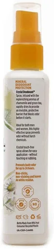 Vista 3 de Crystal Essence Desodorante mineral en aerosol, manzanilla y té verde 4 oz