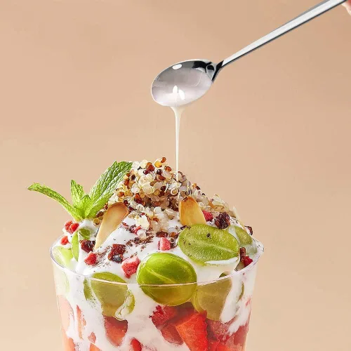 Vista 7 de AOOSY Cuchara de Mango Largo, Agitadores de Café, Cuchara de Té Helado de 9 Pulgadas, Cucharadita de Acero Inoxidable 18/10 Premium para Leche