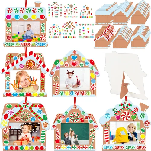 Vista 9 de Qyeahkj 36 Juegos de Manualidades de Otoño de Acción de Gracias para Niños Kit de Manualidades DIY de Marco de Fotos de Calabaza de Otoño