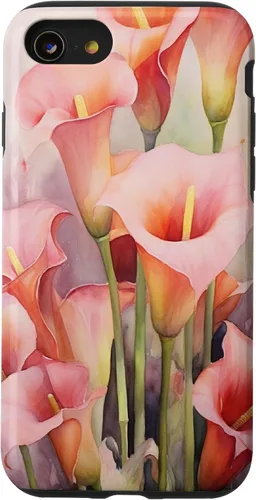 Vista 18 de Carcasa para iPhone 17 con diseño de flores de lirios de cala