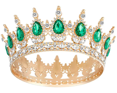 Vista 8 de Corona para mujer, tiara de corona de reina para fiestas navideñas, aleación
