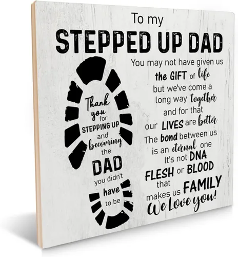 Vista 11 de Letrero de madera rústico con texto en inglés "Dad Gifts to My Dad", letrero de madera con frase "You're the Best Dad" ("You're the Best Dad")