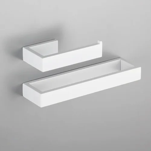 Vista 13 de GERZWY Juego de accesorios de baño de 2 piezas de acero inoxidable contemporáneo montado en la pared - Soporte para papel higiénico con anillos