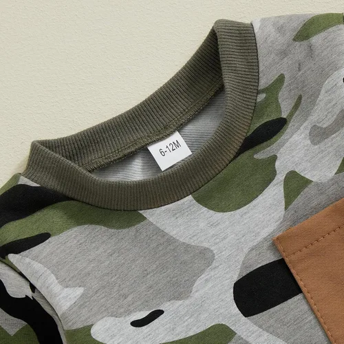 Vista 3 de YINGISFITM Ropa de otoño para bebé, sudadera con cuello redondo y manga larga, pantalones deportivos para otoño e invierno