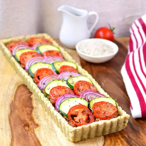 Vista 6 de Webake Sartén para tartas con parte inferior extraíble, sartén rectangular de 14 pulgadas para quiche perforada, bandeja antiadherente para hornear