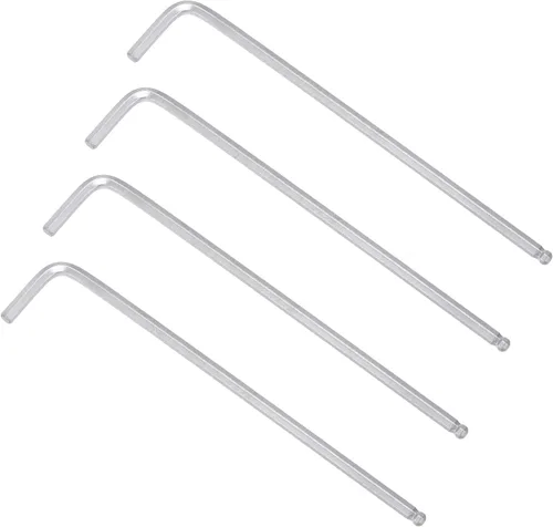 Vista 11 de uxcell Llave hexagonal de extremo de bola de 1/4", herramienta de reparación CR-V de brazo largo en forma de L, SAE 4 piezas