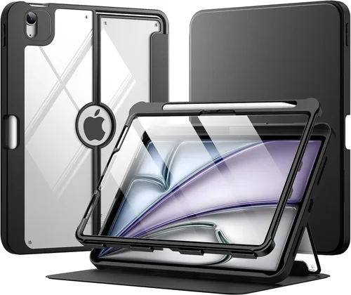 Vista 19 de MoKo Funda para iPad Air de 11 pulgadas 7ª/6ª generación M3/M2 2025/2024, iPad Air 5ª/4ª generación de 10.9 pulgadas 2022/2020 con soporte