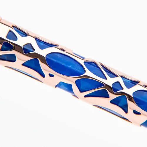 Vista 10 de Conklin Endura Deco Crest - Pluma estilográfica en azul, punta media, instrumento de escritura prémium