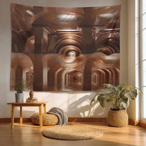 Vista 40 de Batmerry Abstract Repeat Polyester Tapestry, Tiled Directional Lightweight Wall Hanging High-Definition Print Backdrop For Dorm Room Bedroom Living