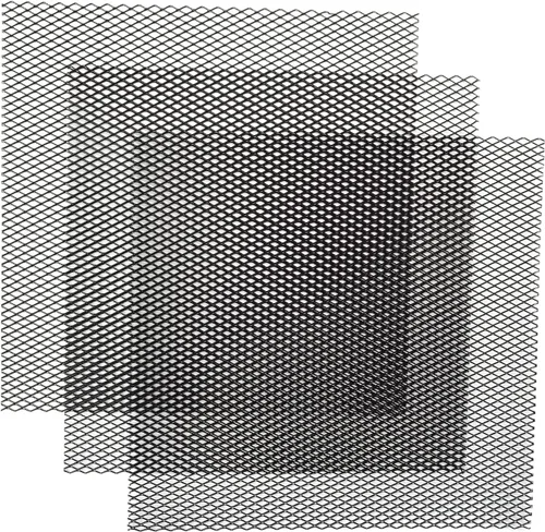 Vista 11 de Malla universal para parrilla de coche de 13 x 13 pulgadas, agujero Plateado