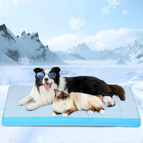 Vista 34 de Tapete refrescante para perros pequeños, almohadilla ortopédica de espuma viscoelástica de 24 x 18 pulgadas para verano, QMAX>0.5, almohadilla