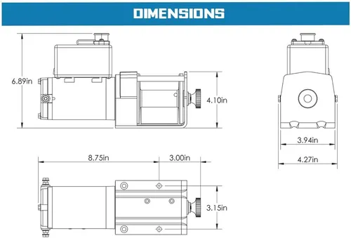 Vista 11 de Malacate portátil para 3000 libras con enganche, sistema de bloqueo de polea y enganche rápido, de Superwinch, Torno
