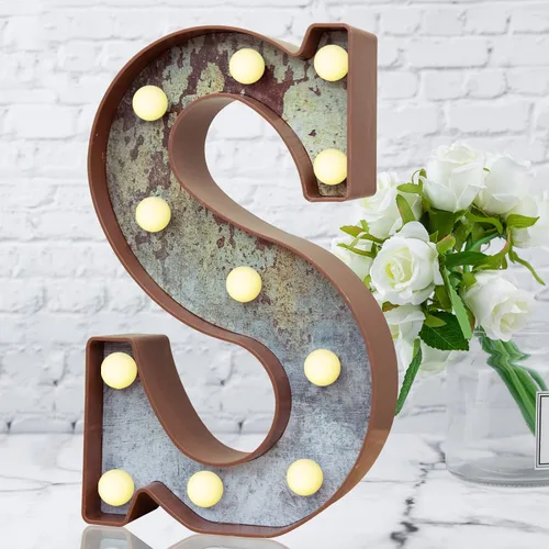 Vista 7 de Elnsivo - Letras con luces LED, efecto a hierro