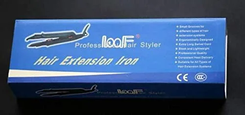 Vista 2 de JR611-Black-A Set" - Herramienta de termostato de extensión de cabello de fusión PTC de hierro sin rastro, alicates de calefacción, conector