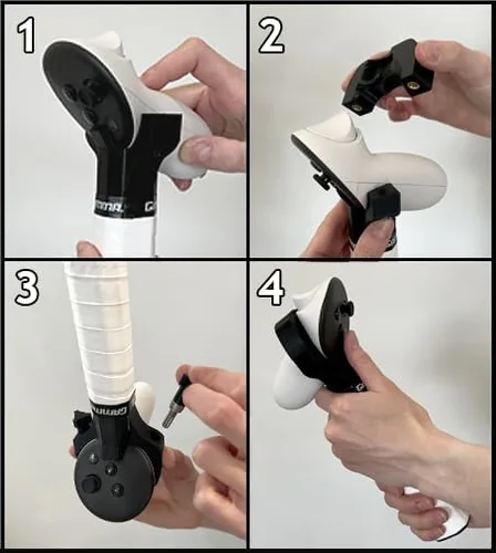 Vista 6 de VR TennisPickleball Grip for Quest 3 (Left Handed)