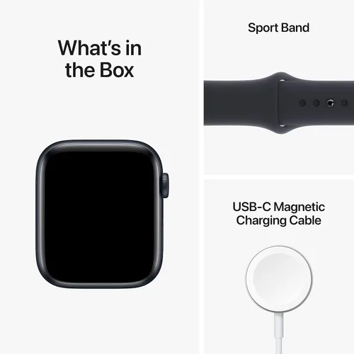 Vista 6 de Apple Watch SE (2ª generación) [GPS 1.732 in] Reloj inteligente con caja de aluminio medianoche y correa deportiva de medianoche - M/L. Monitor