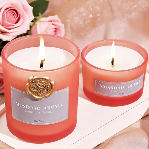 Vista 9 de California Coast - Juego de 2 velas perfumadas en tarro para fragancia del hogar, velas de lujo de cera de soja perfumadas para la playa, aroma