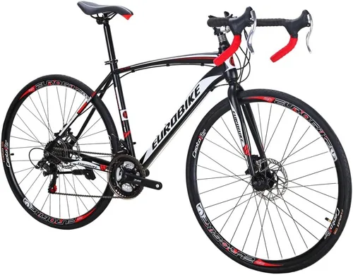 Vista 9 de EUROBIKE Bicicleta de carretera 700C Ruedas 19.3 in Marco para hombres y mujeres Bicicleta de carreras