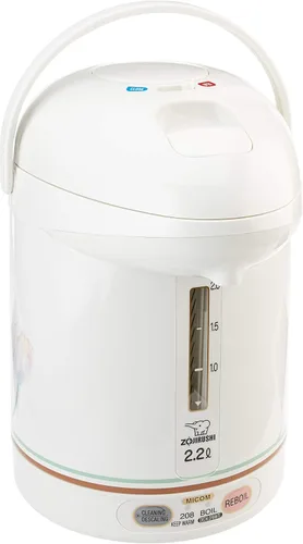Vista 5 de Zojirushi NS-LGC05XB Micom - Olla arrocera y calentador, 3 tazas (sin cocinar), color negro inoxidable y CW-PZC22FC Micom Super Boiler 2.2L, Floral