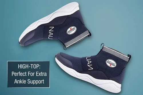 Vista 8 de Nautica Zapatos deportivos Silas de caña alta para niños con soporte mejorado para el tobillo, disponibles en tallas para niños grandes, niños