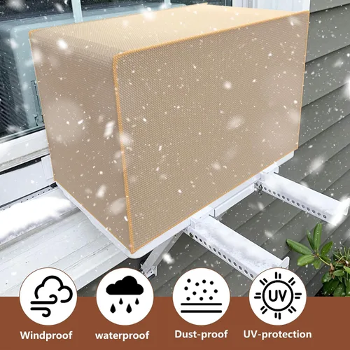 Vista 6 de BJADE'S Cubierta de aire acondicionado para ventana compatible con la unidad de aire acondicionado de ventana en forma de U Midea, resistente